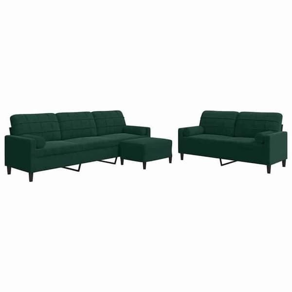 Maison Exclusive - Sæt af 3 sofaer med puder og velourpuder