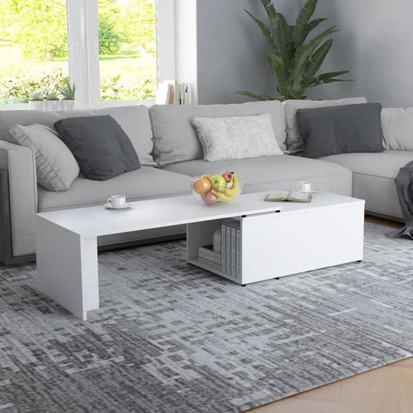 Bord - EKSKLUSIV HUS - 150 x 50 x 35 cm - Hvid - Ingeniørtræ - Rektangulær Vit