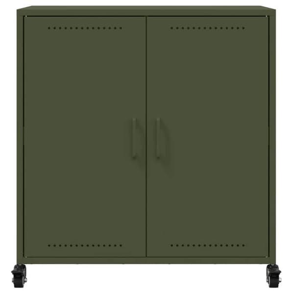 Maison Exclusive - Buffet grøn oliven 68x39x72 cm stål