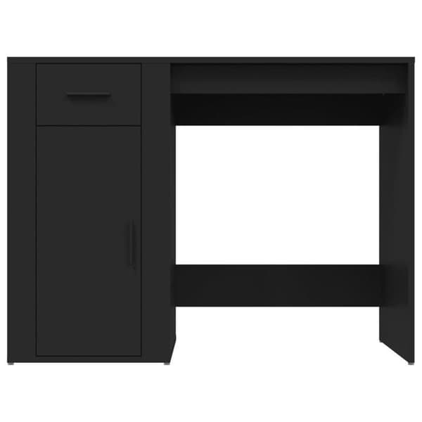 Maison Exclusive - Bureau Noir 100x49x75 cm Ingeniørtræ