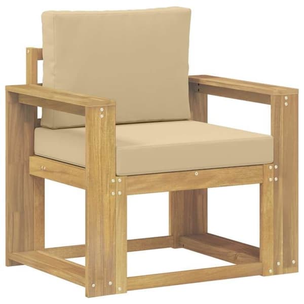 Maison Exclusive - Valkoinen ja beige polyesterista valmistettu ulkokaluste