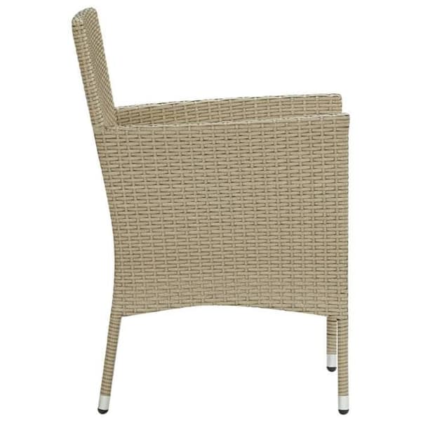Maison Exclusive - Trädgårdsstolar set om 2 i flätad resin Beige
