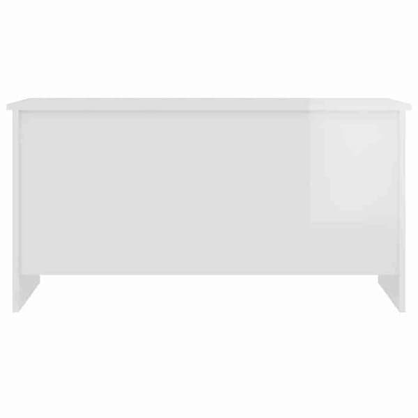Bord - EKSKLUSIV HUS - 102×55,5×52,5 cm - Hvid højglans - Løftbart bordplade - Ingeniørtræ Vit