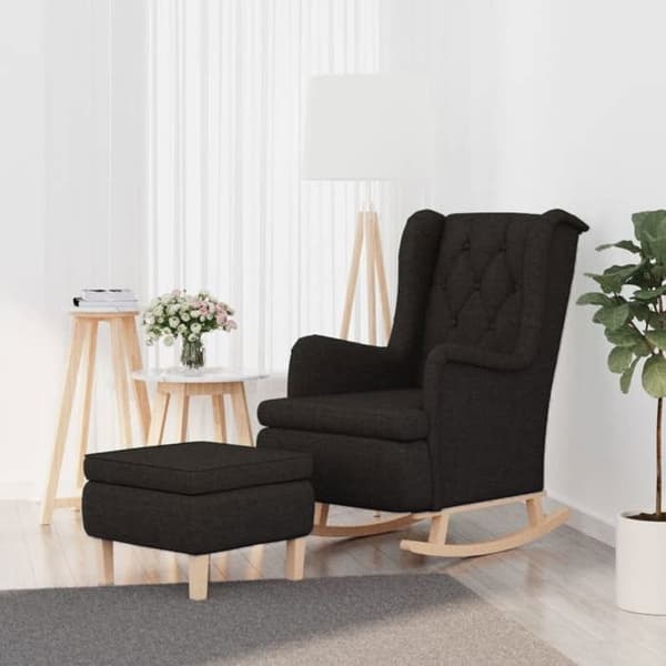 Maison Exclusive - Keinutuoli ja musta kangastuoli