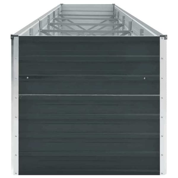 Höjd trädgårdsbädd - EXKLUSIV HEM - Höjd trädgårdsbädd - Galvaniserat stål - 480x80x77 cm - Antracit antracit