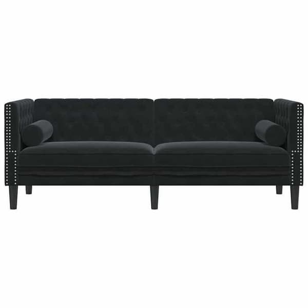 Maison Exclusive - Musta Sohva 194 x 74,5 x 70,5 cm Sametti