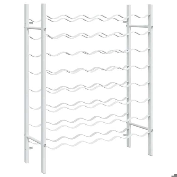 Maison Exclusive - Flaskeholder til 48 flasker Hvid Metal Vit