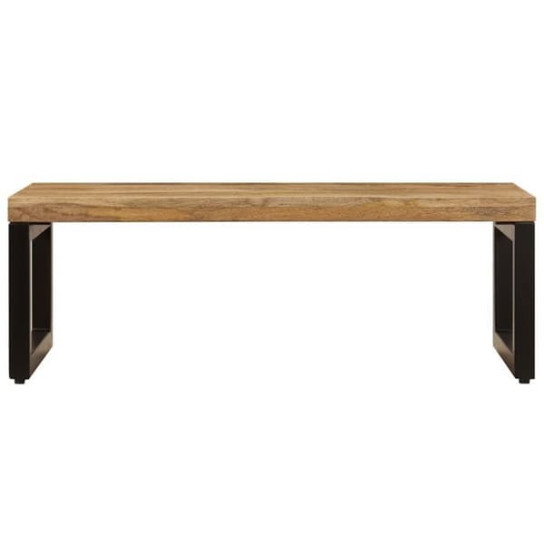 Maison Exclusive - Sofabord 100x50x35 cm Solid mangotræ og stål