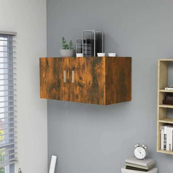 Maison Exclusive - Vægskab Røget Eg 80x39x40 cm Ingeniørtræ