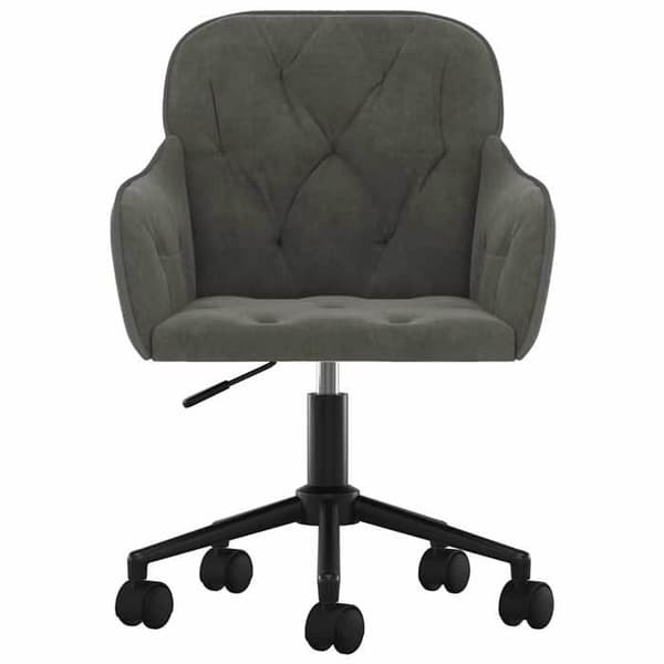 Maison Exclusive - Snurrbar kontorsstol Mörkgrå Sammet