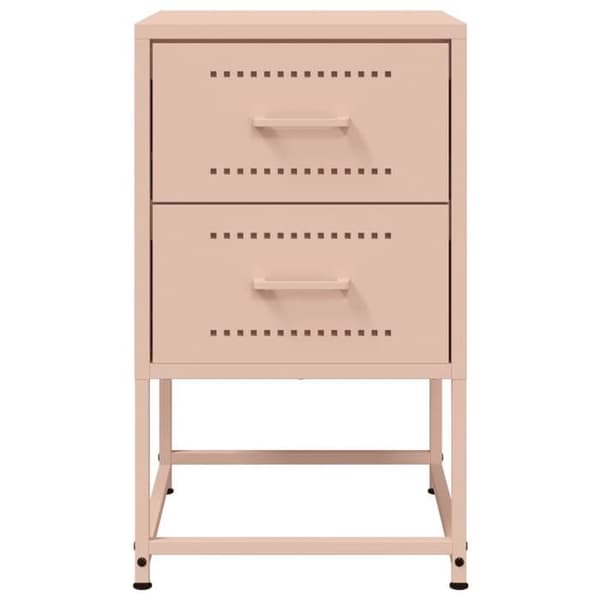 Maison Exclusive - Sängbord rosa 36x39x60,5 cm stål