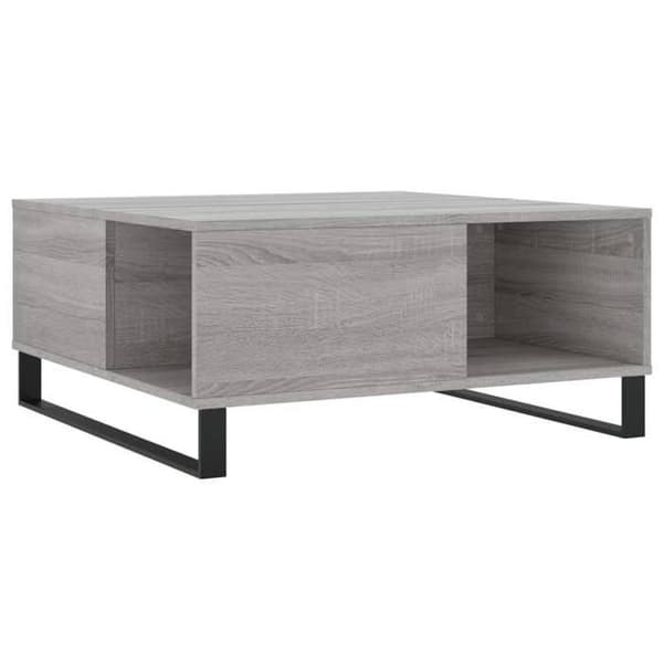 Maison Exclusive - Soffbord sonoma grå 80x80x36,5 cm ingenjörsträ