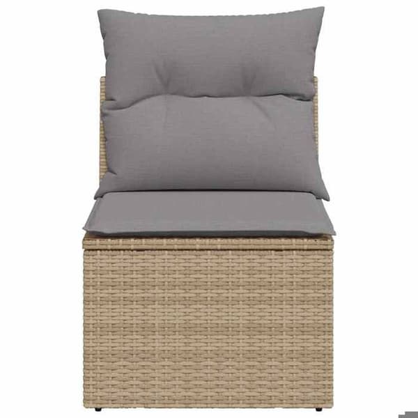 Maison Exclusive - Have stol uden armlæn med beige puder i poly rattan