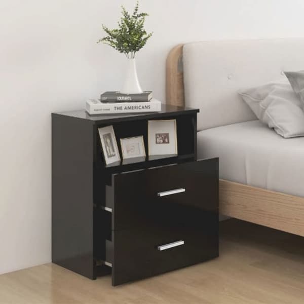 Maison Exclusive - Natborde 2 stk Sort 50x32x60 cm Svart
