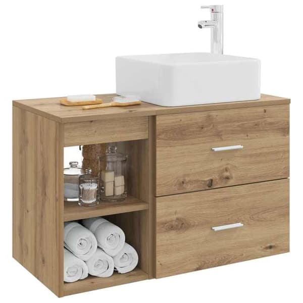 Maison Exclusive - Kylpyhuoneen kalustesarja 2 kpl Käsityötammi