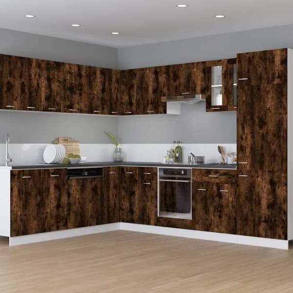 Maison Exclusive - Hængeskab "Lyon" Røget eg 29,5 x 31 x 60 cm Ingeniørtræ