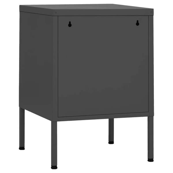 Maison Exclusive - Sängbord Anthracite 35x35x51 cm Stål