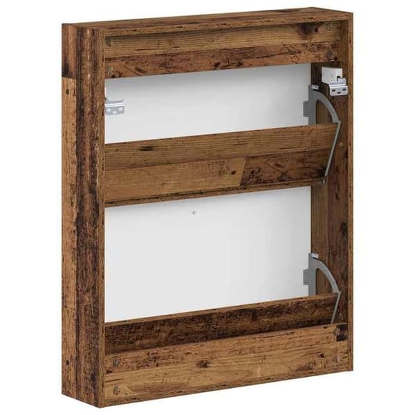 Maison Exclusive - Seinälle asennettava HAARLEM-kengäteline 71 x 17 x 86 cm Vanha puu