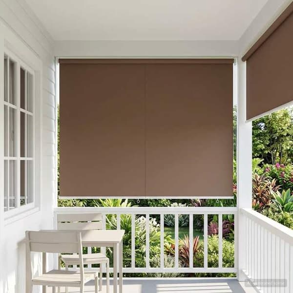 Maison Exclusive - Utrullningsbar utomhusbutik UV-skydd Taupe Polyester