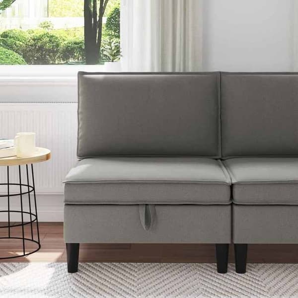 Maison Exclusive - Central sofa med opbevaring Mørkegrå Velour
