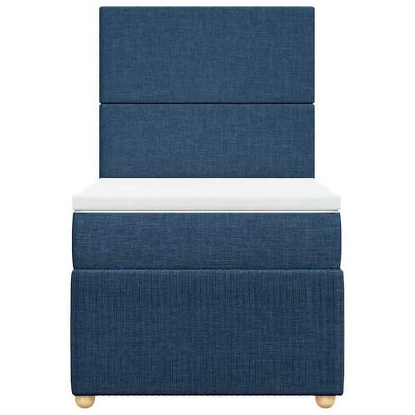 Maison Exclusive - Sengestel med springmadras Blå 90x200 cm Stof
