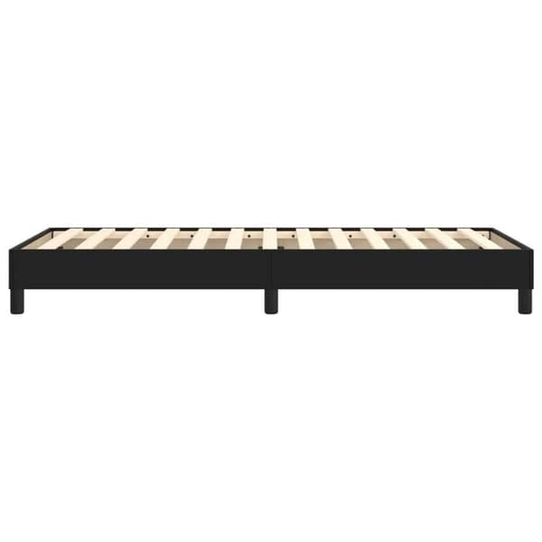 Maison Exclusive - Sengebund med sorte lameller 90x190 cm i kunstlæder