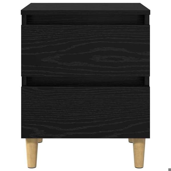 Maison Exclusive - Sengeskab Sort eg 40 x 35 x 50 cm Ingeniørtræ