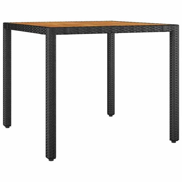 Maison Exclusive - Sæt af 3 pc. spisebord til haven i sort og brun Svart och brun