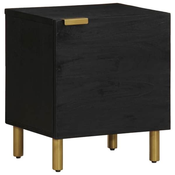 Maison Exclusive - Yöpöydät 2 kpl musta 40x33x46 cm mangopuusta