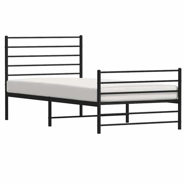 Sengestel - EKSKLUSIV HUS - 100x200 cm - Stål - Sort - Lamelseng Svart