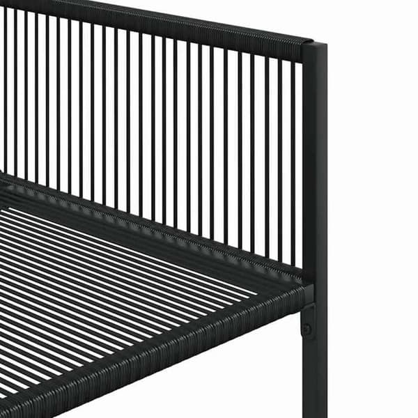 Maison Exclusive - Trädgårdsset 5 delar Svart Flätad Resin