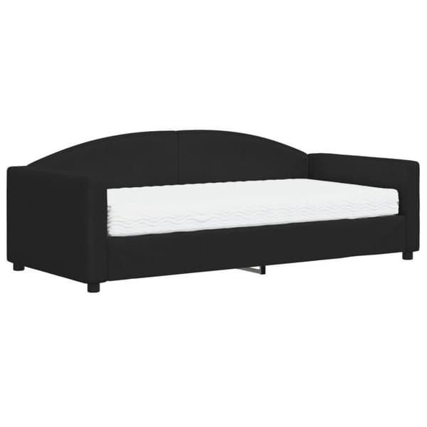 Maison Exclusive - Sengebænk med sort madras 90x190 cm stof