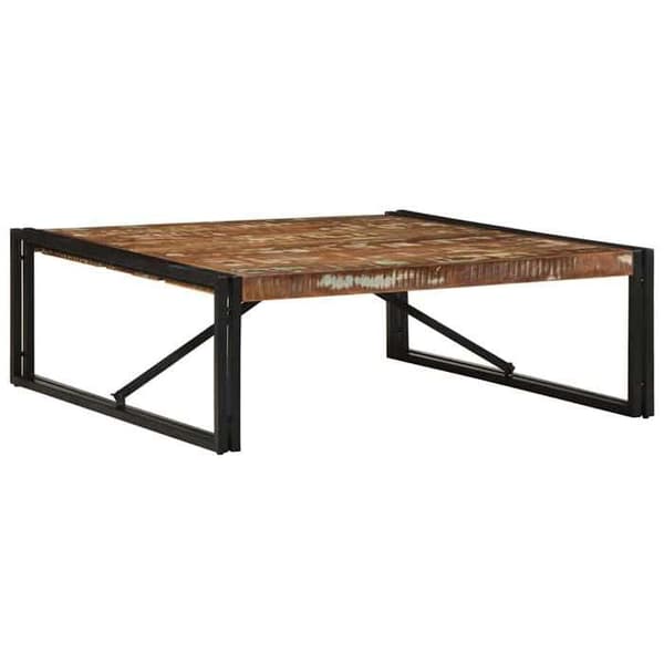 Maison Exclusive - Monivärinen sohvapöytä 100x100x35 cm massiivipuusta