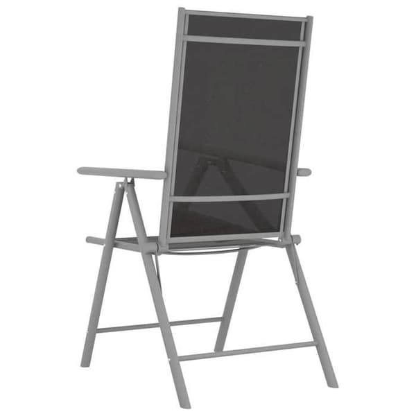 Maison Exclusive - Fällbara stolar 2 stycken Textilène Svart Svart