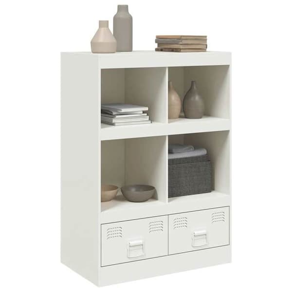 Maison Exclusive - Hvidt buffet 67x39x95 cm stål