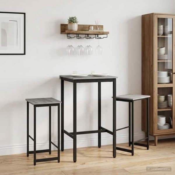 Maison Exclusive - Baari stool 2 kpl Sonoma harmaa 40 x 32 x 64 cm Grå