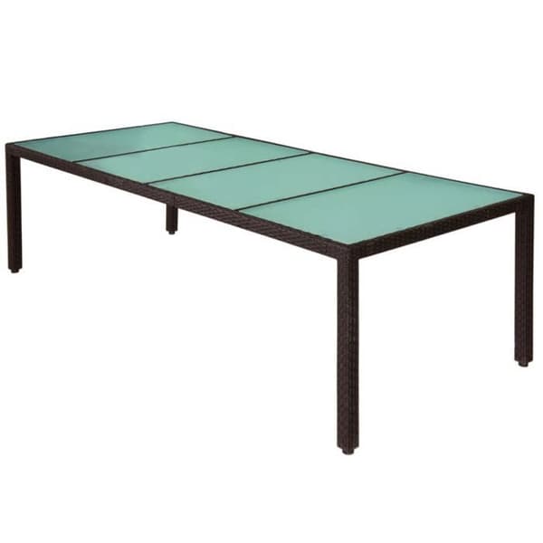 Maison Exclusive - Utomhusmatgrupp med kuddar 11 delar i flätad resin