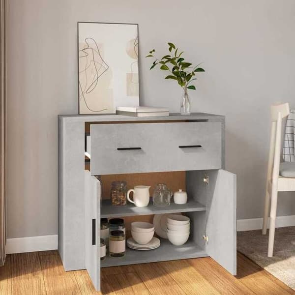 Maison Exclusive - Buffet Grå beton 80x33x70 cm Ingeniørtræ