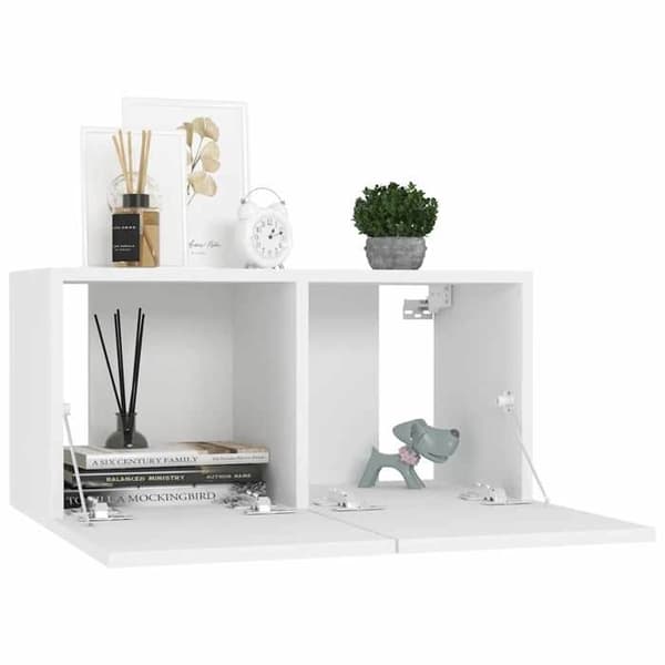 Maison Exclusive - Väggmonterad TV-möbel Vit 60x30x30 cm