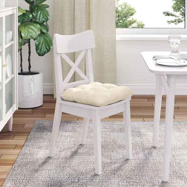 Sædehynder - EKSKLUSIV HUS - 45 x 45 cm - Fløjl - Sæt af 4 - Creme Grädde