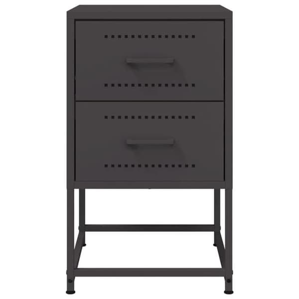 Maison Exclusive - Yöpöydät 2 kpl musta 36x39x60,5 cm teräs