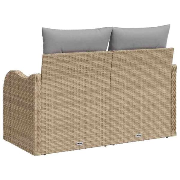 Maison Exclusive - Trädgårdssoffa med beige kudde 121 x 62 x 69cm polyrotting