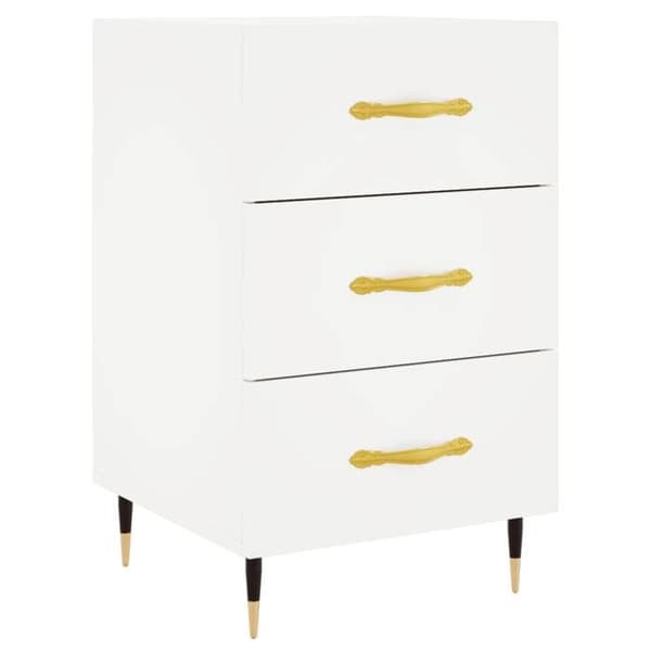 Maison Exclusive - Sängbord vit 40x40x66 cm ingenjörsträ Vit