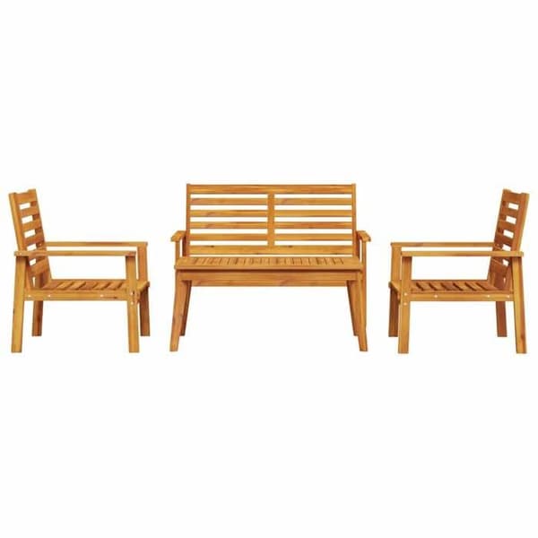 Maison Exclusive - Trädgårdsmöbler 4 delar i solid akaciaträ