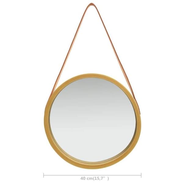 Maison Exclusive - Peili seinälle hihnalla 40 cm Kulta