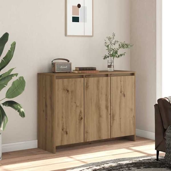 Maison Exclusive - Buffet i håndlavet egetræ 102x33x75 cm i ingeniørtræ