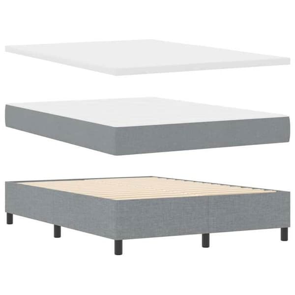Maison Exclusive - LED-jousipatja Harmaa 160 x 200 cm kangas