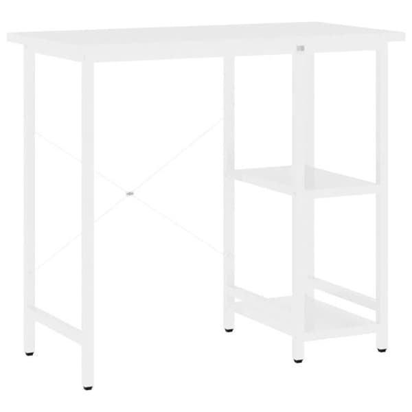 Maison Exclusive - Hvidt computerbord 80x40x72 cm MDF og metal Vit