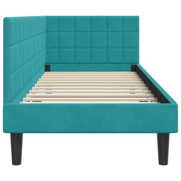 Vinkelsängram - EXKLUSIV HEM - Sammet - 80 x 200 cm - Turkos - Bäddsoffa Turkos