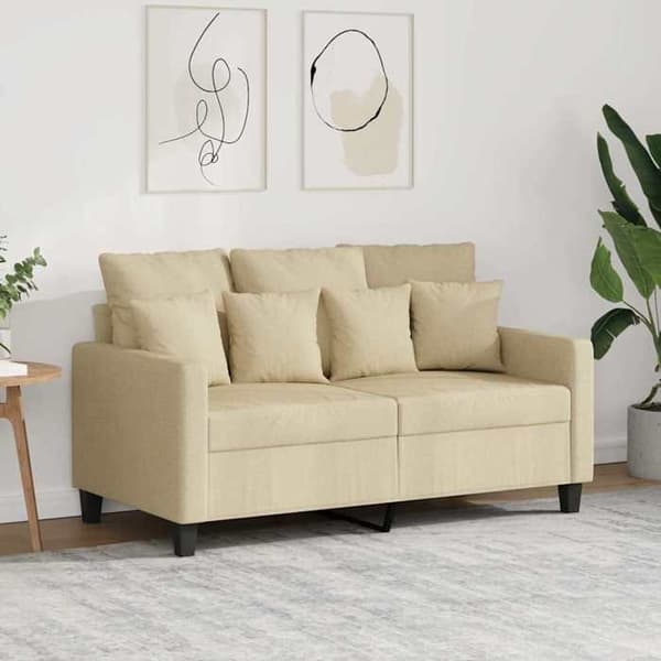 Maison Exclusive - 2-personers sofa Creme 120 cm Stof